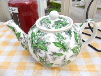 Two Cup Teapot In Lily Of The Valley Design, 2 of 6