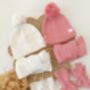 Newborn Botties, Cotton Baby Socks, Red, Dusky Rose Or White, thumbnail 4 of 10