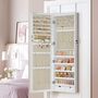 Wall Mounted Lockable Jewellery Armoire With Mirror, thumbnail 1 of 9