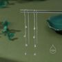 Sterling Silver Cz Cascade Drop U Threader Earrings, thumbnail 1 of 11