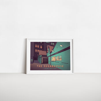 The Sugarhouse Lancaster Travel Poster Art Print, 4 of 8