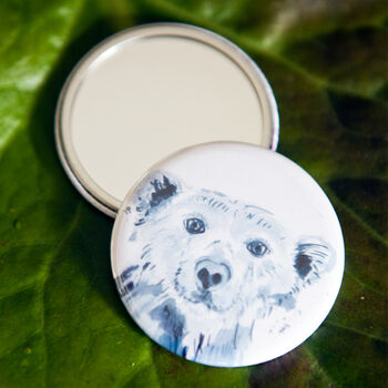 Inky Bear Compact Pocket Mirror, 2 of 3