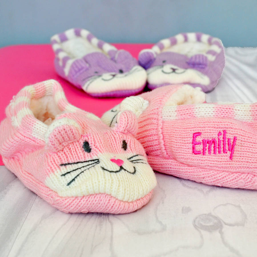 personalised kitten slippers by solesmith
