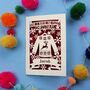 Personalised Papercut Christmas Jumper Card, thumbnail 4 of 10