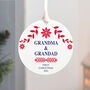 Personalised New Grandparent's First Christmas Bauble, thumbnail 2 of 5