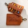 Engraved Custom Tan Leather Golf Gift Tee Holder, thumbnail 6 of 6