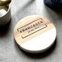 Personalised Marble And Wooden Coaster, thumbnail 3 of 6