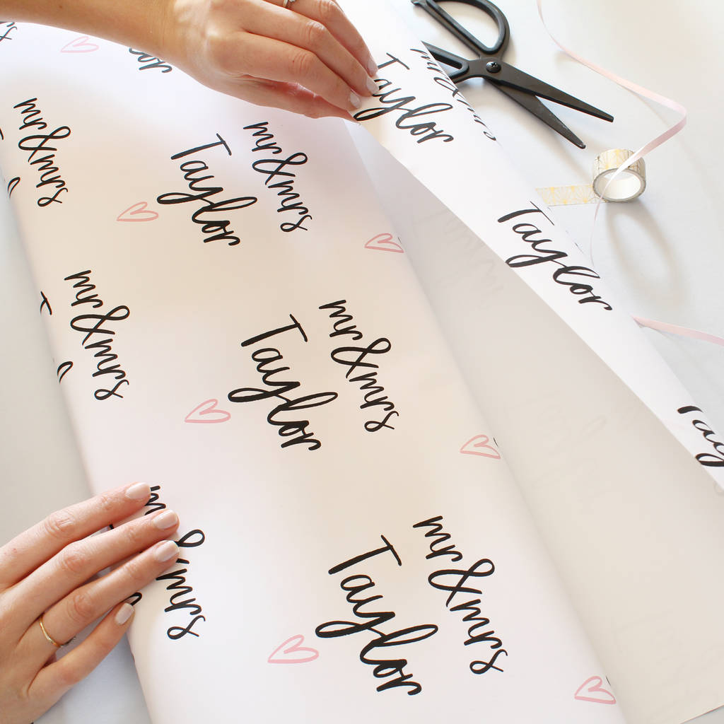 Personalised Wedding Day Wrapping Paper, 1 of 3