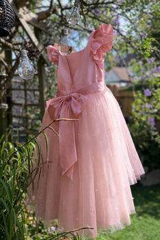 Helena In Dusty Rose ~ Luxurious Flower Girl Or Party Dress, 6 of 9
