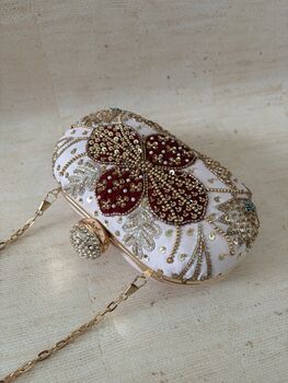 Light Pink Floral Oval Clutch, 11 of 11