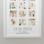 Personalised Special Date White Multi Photo Frame Wedding Gift, thumbnail 2 of 5