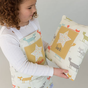 Personalised Little Foxes Children's Cushion, 7 of 7