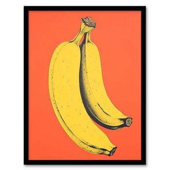 Banana Orange Graphic Fun Fruit Kitchen Wall Art Print, 5 of 6
