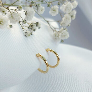 24ct Gold Vermeil Everyday 15mm Hoop Earrings, 4 of 6