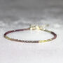 Multi Colour Skinny Sapphire Bracelet, thumbnail 1 of 11