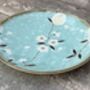 Turquoise Sakura / Cherry Blossom Flower Patterned Plate, 19.5cm, thumbnail 1 of 3