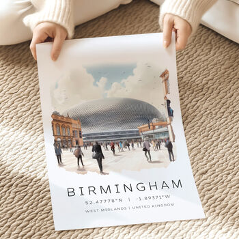 Birmingham City Print Of The Bull Ring, 2 of 7