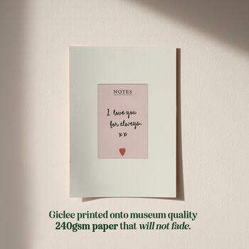 Personalised Love Notes Print, 2 of 12