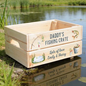 Personalised Fishing Birthday Treat Hamper Gift Crate, 3 of 3