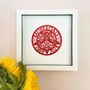 Personalised Ruby Wedding Paper Cut For Parents, thumbnail 1 of 11