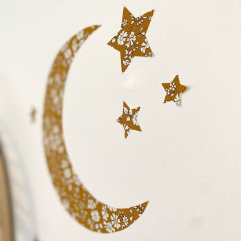 Liberty Fabric Moon And Stars Wall Stickers, 6 of 7