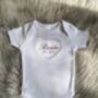 Personalised Embroidered Pink Cotton Babygrow, thumbnail 2 of 7