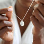 Genuine Rainbow Moonstone Necklace In Sterling Silver, thumbnail 4 of 11