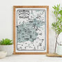 Map Of Dorking Signed Print, thumbnail 2 of 3