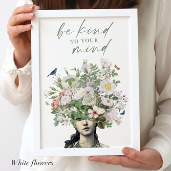 Mindful Floral Quote Print, 4 of 11