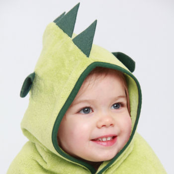 Personalised Dinosaur Bamboo Soft Hooded Towel, 5 of 10