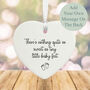 Personalised Porcelain Heart 'Tiny Little Baby Feet' New Baby, thumbnail 1 of 2