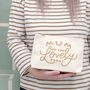 Mum Slogan Print Canvas Cosmetic Pouch, thumbnail 1 of 10