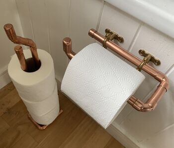 Handmade Copper Toilet Roll Dispenser, Holder, 8 of 8