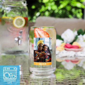 Personalised Photo Bar Printed Can Glass, 2 of 8