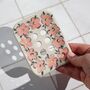 Ceramic Soap Dish With Hand Painted Pink Flowers, thumbnail 2 of 3