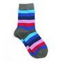 Pair Of Eco Friendly Stripy Ladies Socks ~ Boxed, thumbnail 3 of 6