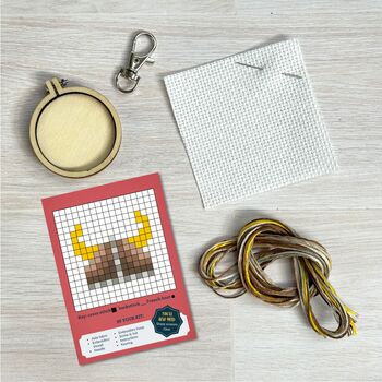 You're A True Warrior! Mini Matchbox Cross Stitch Kit, 4 of 5