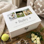 Personalised Three Photo Pet Memorial White Wooden Keepsake Box 22cm | 27cm | 30cm, thumbnail 1 of 12