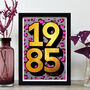 Personalised 40th Birthday 1985 Golden Year Print, thumbnail 2 of 5