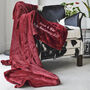 Personalised Ruby Wedding Anniversary Ruby Red Blanket, thumbnail 4 of 5