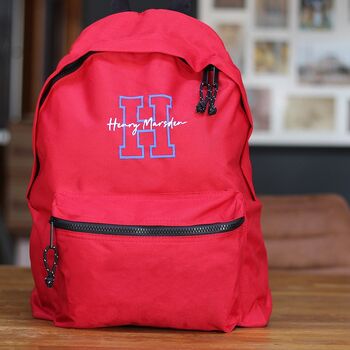 Personalised Recycled Embroidered Backpack, 4 of 12