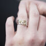 Silver Moon And Gold Star Stacking Ring Set, thumbnail 2 of 7