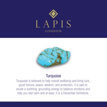 Turquoise Teardrop December Birthstone Necklace, 6 of 7