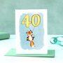 Fox Illustrated 40th Birthday Card, thumbnail 1 of 7