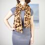 Realistic Leopard Print Scarf, thumbnail 3 of 7