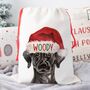 Black Labrador Dog Christmas Sack, thumbnail 1 of 2