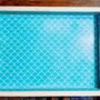 Scallop Bone Inlay Tray | Turquoise, thumbnail 3 of 5