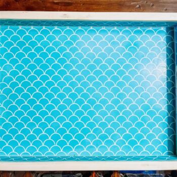 Scallop Bone Inlay Tray | Turquoise, 3 of 5
