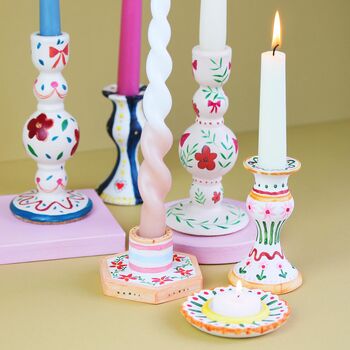 Paint Your Own Candleholder Kit Made From Jesmonite, 5 of 7