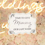 Acrylic Wavy Edge Cute Wedding Carry Sign, thumbnail 2 of 5
